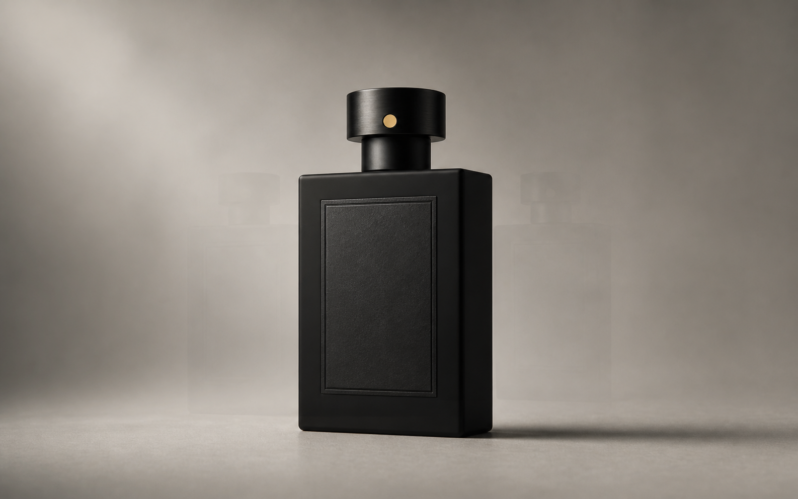 Fictitious black perfume bottle for the Product Arc-8 benchmark